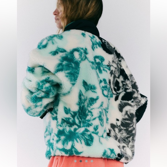 FP Movement Hit The Slopes Printed Fleece Jacket - Minty Fresh Duet Combo - Picture 3 of 9